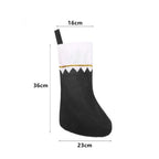 Christmas Stocking Spacious Durable Soft Fabric Gold Trim