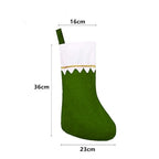 Christmas Stocking Spacious Durable Soft Fabric Gold Trim