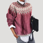 Christmas Sweater Fair Isle Yoke Regular Fit