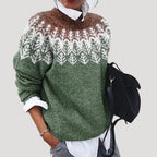 Christmas Sweater Fair Isle Yoke Regular Fit