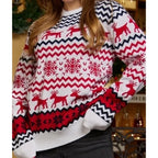Christmas Sweater Nordic Reindeer Soft Knit