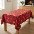 Christmas Tablecloth Festive Snowflake & Stockings Multiple Sizes
