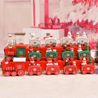 Christmas Train Decoration Set Durable Wooden Tabletop Accent