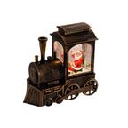 Christmas Train Light Snow Globe Santa & Snowman Figures