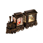 Christmas Train Light Snow Globe Santa & Snowman Figures