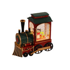 Christmas Train Light Snow Globe Santa & Snowman Figures