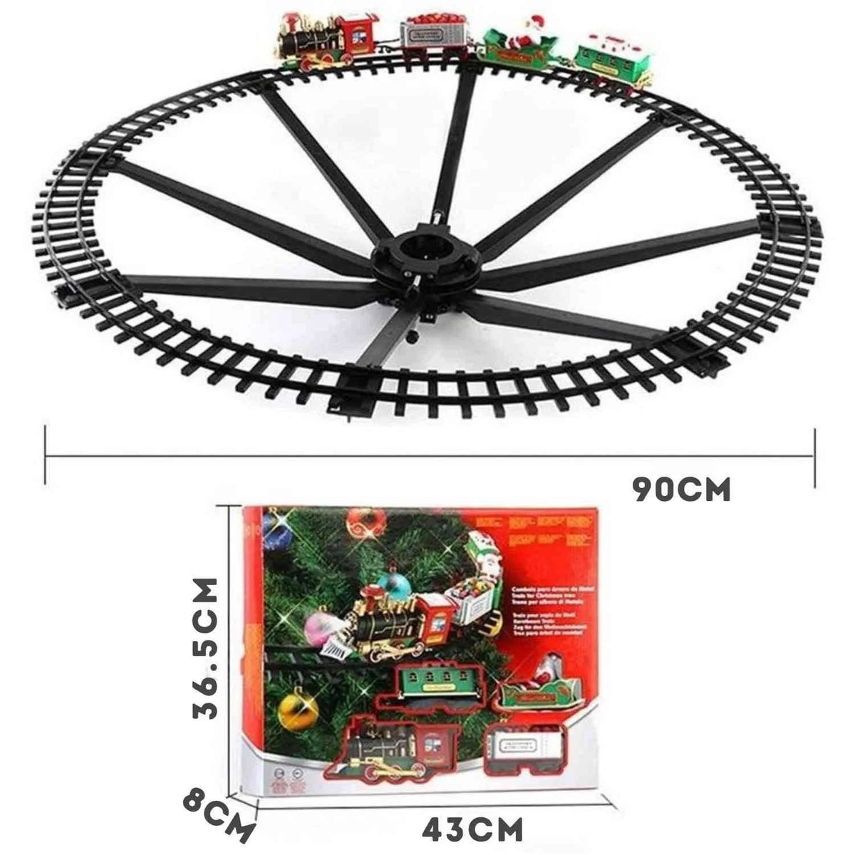 Christmas Train Ornament Battery-Powered Light & Sound