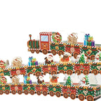 Christmas Train Paper Mantel Decor Santa & Animal Figures