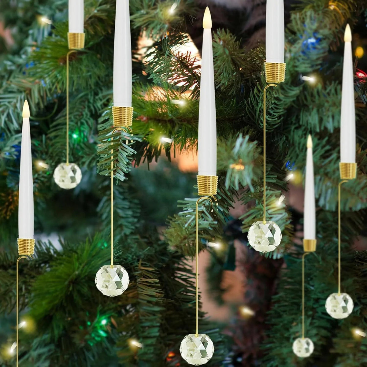 Christmas Tree Candle Lights Battery-Powered Remote & Timer