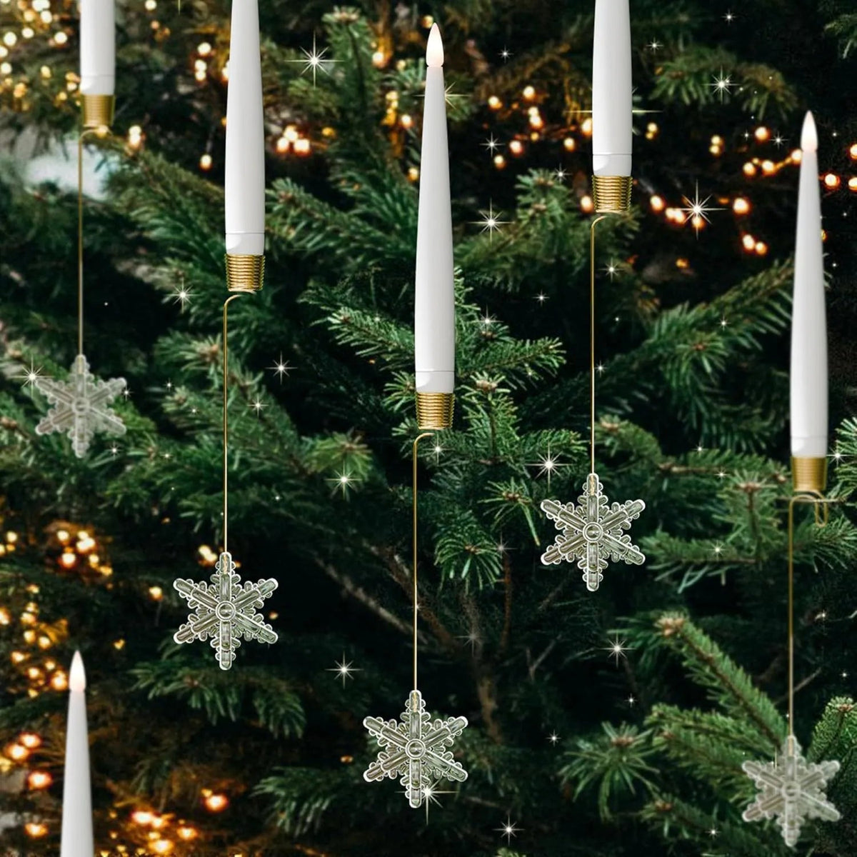 Christmas Tree Candle Lights Battery-Powered Remote & Timer