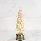 Christmas Tree Champagne Glass Rotating Warm White LEDs