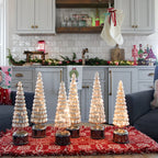 Christmas Tree Champagne Glass Rotating Warm White LEDs