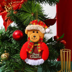 Christmas Tree Ornament Felt Reindeer Red Scarf Hanging Rope