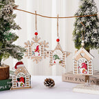Christmas Tree Ornament Handcrafted Wood Santa