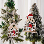 Christmas Tree Ornament Handcrafted Wood Santa