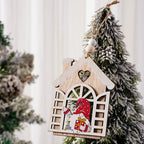 Christmas Tree Ornament Handcrafted Wood Santa
