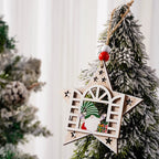Christmas Tree Ornament Handcrafted Wood Santa