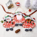 Christmas Tree Ornament Handmade Snowman Durable Fabric Hanging Loop