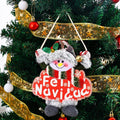 Christmas Tree Ornament Handmade Snowman Durable Fabric Hanging Loop