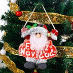 Christmas Tree Ornament Handmade Snowman Durable Fabric Hanging Loop
