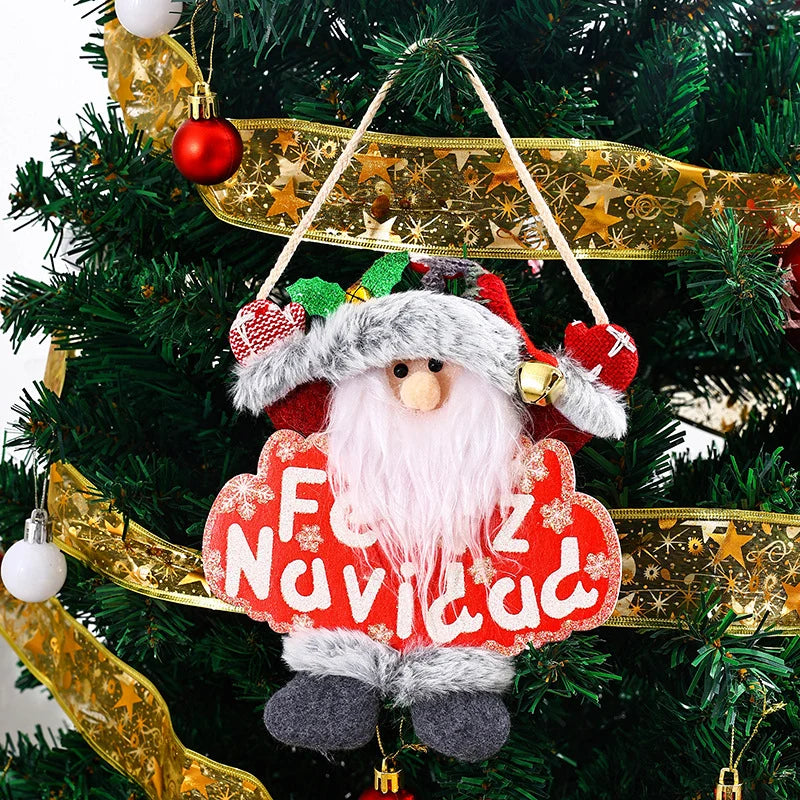 Christmas Tree Ornament Handmade Snowman Durable Fabric Hanging Loop