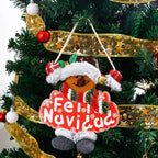 Christmas Tree Ornament Handmade Snowman Durable Fabric Hanging Loop
