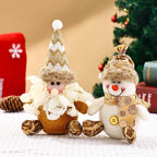 Christmas Tree Ornament Plush Snowman Soft Fabric Hanger