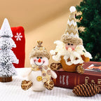 Christmas Tree Ornament Plush Snowman Soft Fabric Hanger