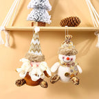 Christmas Tree Ornament Plush Snowman Soft Fabric Hanger