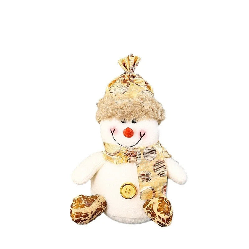 Christmas Tree Ornament Plush Snowman Soft Fabric Hanger