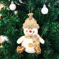 Christmas Tree Ornament Plush Snowman Soft Fabric Hanger