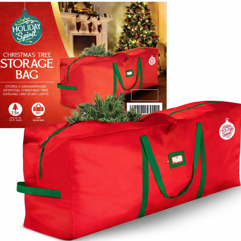 Christmas Tree Storage Bag Waterproof 1680D Fits 7.5 Ft