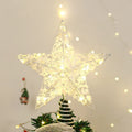 Christmas Tree Topper Sparkling Star Warm LED Lights