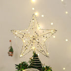 Christmas Tree Topper Sparkling Star Warm LED Lights