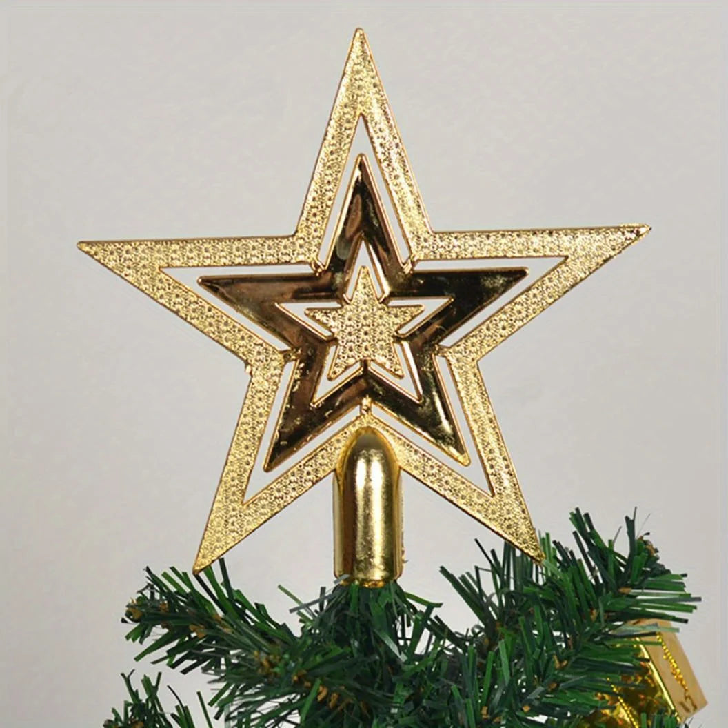 Christmas Tree Topper Vintage Glitter Lightweight No Electricity