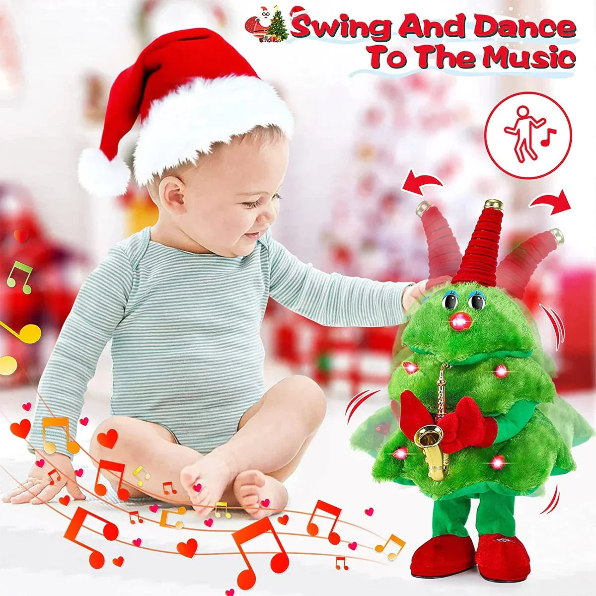 Christmas Tree Toy Singing & Dancing Plush Battery Operated