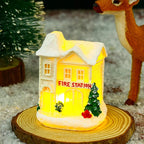 Christmas Village Ceramic Glitter Finish & Integrated LED