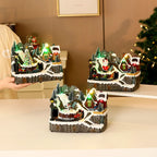 Christmas Village Diorama Embedded LED Lights Tabletop Centerpiece