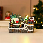 Christmas Village Diorama Embedded LED Lights Tabletop Centerpiece