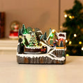 Christmas Village Diorama Embedded LED Lights Tabletop Centerpiece