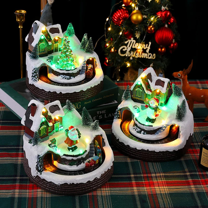Christmas Village Figurine LED-Lit Tabletop Decor