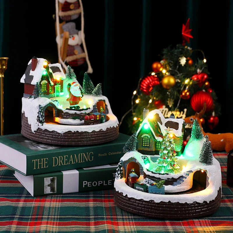 Christmas Village Figurine LED-Lit Tabletop Decor