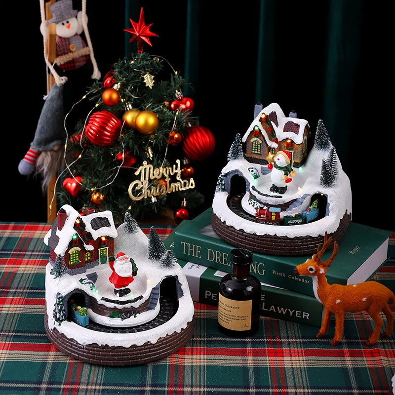 Christmas Village Figurine LED-Lit Tabletop Decor