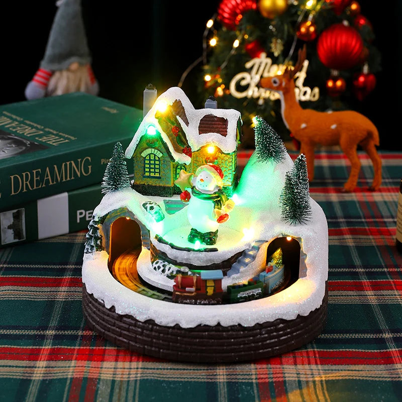 Christmas Village Figurine LED-Lit Tabletop Decor