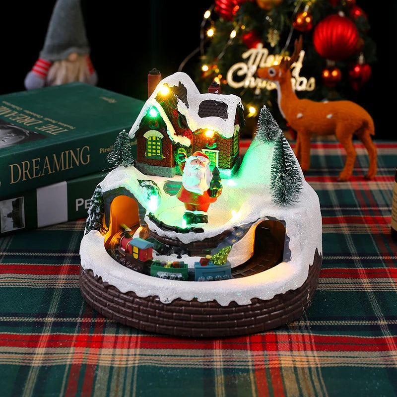 Christmas Village Figurine LED-Lit Tabletop Decor