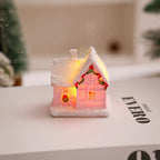 Christmas Village House LED-Lit Frosted Ceramic Tabletop