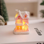 Christmas Village House LED-Lit Frosted Ceramic Tabletop