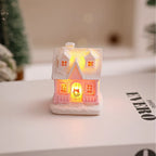 Christmas Village House LED-Lit Frosted Ceramic Tabletop