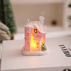 Christmas Village House LED-Lit Frosted Ceramic Tabletop