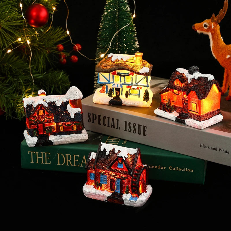 Christmas Village House LED-Lit Tabletop Centerpiece